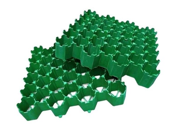 Plastic grass pavers with a fancy top