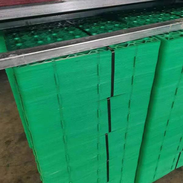 Well packed plastic grass paver