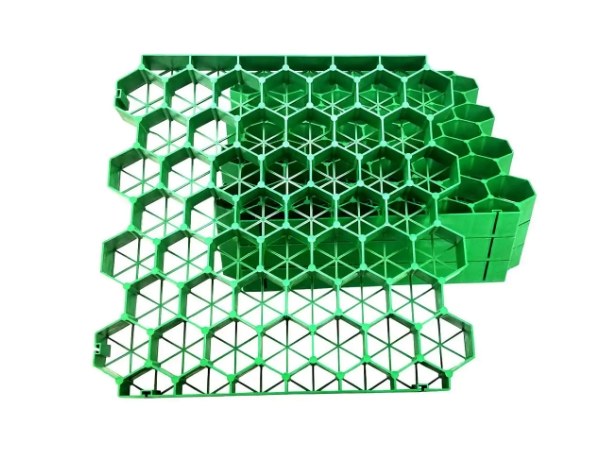 Plastic grass pavers with a plain top