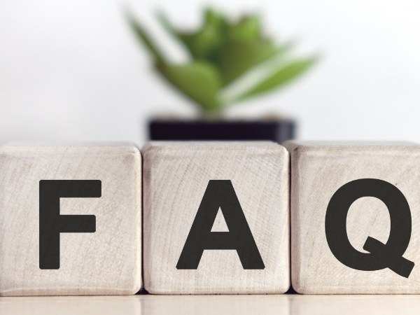 A background picture marked with FAQ