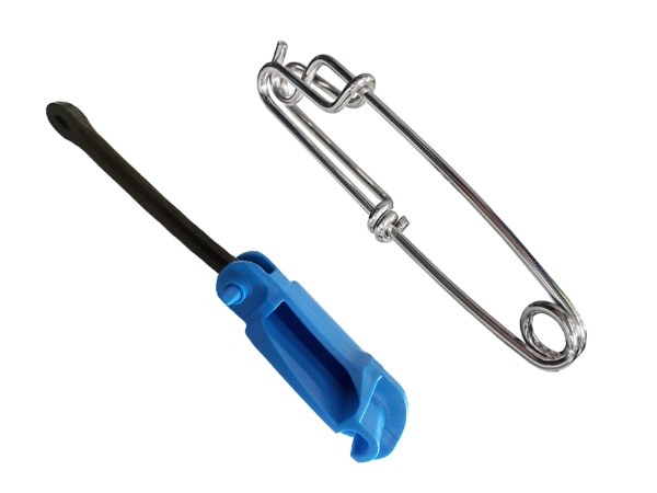 Storm clips for securing plastic oyster mesh