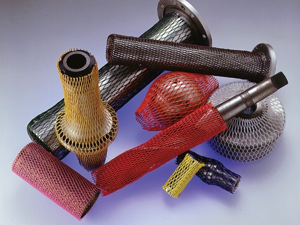 Various parts are covered with a plastic protective sleeve.